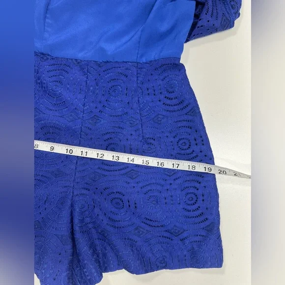 Lilly Pulitzer CAlA Romper Mystical Knotty Lace Blue Size 2 - Picture 9 of 13